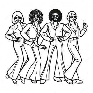 Funky Disco Tänzer Der 70er Jahre Ausmalbild 12621-9910