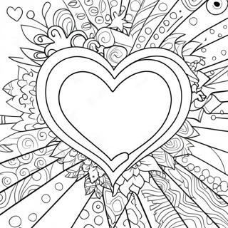 Colorful Romero Britto Heart Coloring Page 12671-9946