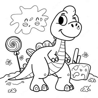 Happy Birthday Dinosaur Coloring Pages