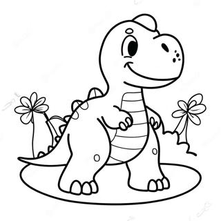 Happy Birthday Dinosaur Coloring Page 12680-9958