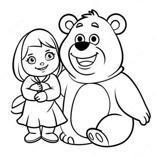 Masha And The Bear Coloring Pages