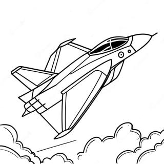 Fighter Jet In Flight Coloring Page 12731-10002