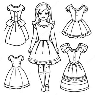 Paper Doll Coloring Pages