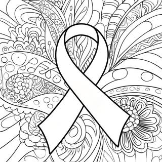 Cancer Awareness Ribbon Coloring Page 12790-10047