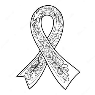 Cancer Awareness Ribbon Coloring Page 12790-10048