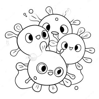 Cute Cartoon Cancer Cells Coloring Page 12791-10059