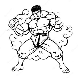 Baki The Grappler Action Scene Coloring Page 12841-10081