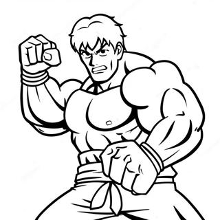 Baki The Grappler Action Scene Coloring Page 12841-10083