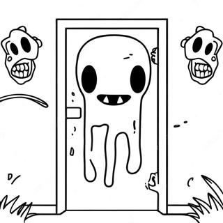 Roblox Doors Rush Creepy Monster Coloring Page 12861-10101