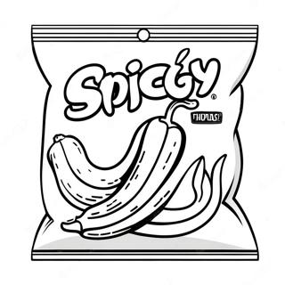 Spicy Takis Bag Coloring Page 12891-10128