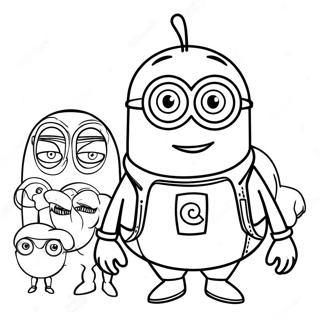 Minions With Gru Coloring Page 12901-10129