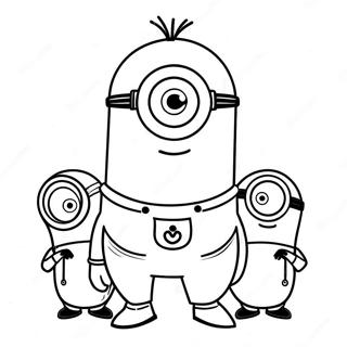 Minions With Gru Coloring Page 12901-10131