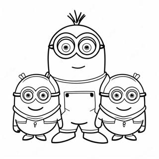 Minions With Gru Coloring Page 12901-10132