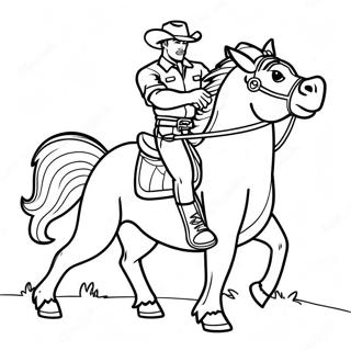 Bronco Coloring Page 1290-1030