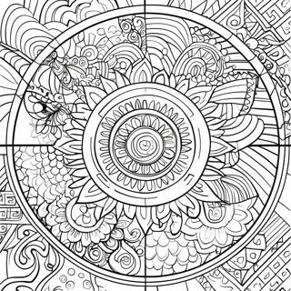 Bold Line Adult Mandala Coloring Page 12920-10146