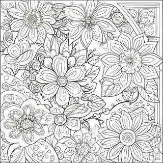 Intricate Bold Line Floral Patterns Coloring Page 12921-10164