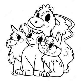 Bluey Mum With Family Coloring Page 12941-10166