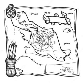 Indiana Jones Treasure Map Coloring Page 12951-10172