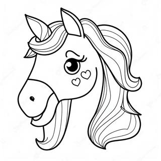 Christmas Horse Coloring Page 12960-10177