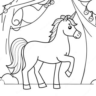 Christmas Horse Coloring Page 12960-10178