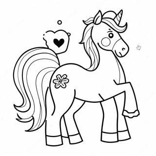 Christmas Horse Coloring Page 12960-10179