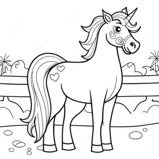 Christmas Horse Coloring Page 12960-10180