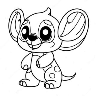 Stitch In A Spooky Costume Coloring Page 12971-10182