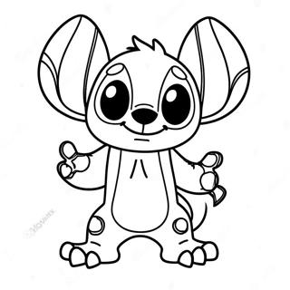 Stitch In A Spooky Costume Coloring Page 12971-10183