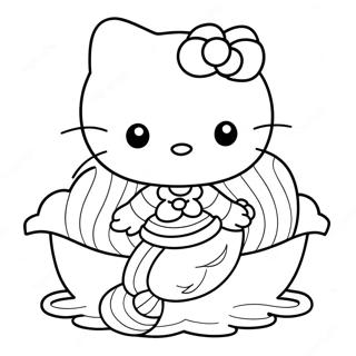 Página Para Colorear De Hello Kitty Sirena 13000-10206