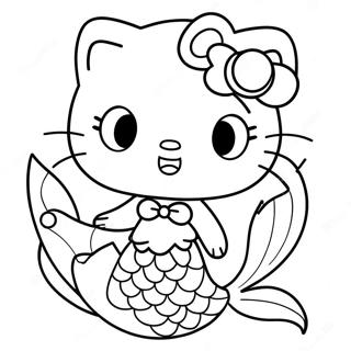 Página Para Colorear De Hello Kitty Sirena 13000-10208