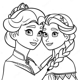 Elsa And Anna Coloring Pages