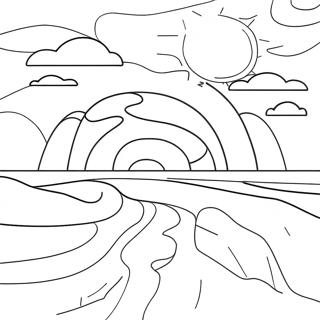 Colorful Sunset Sky Coloring Page 13041-10246