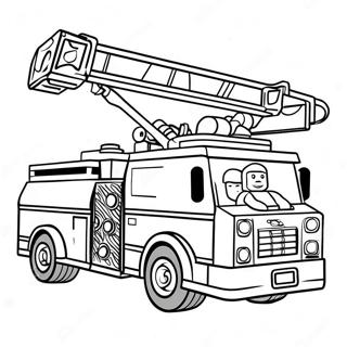 Lego City Fire Truck Coloring Page 13081-10273