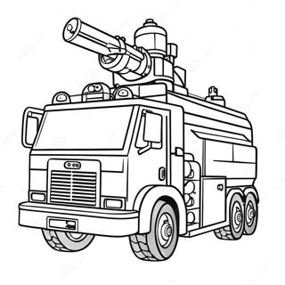 Lego City Fire Truck Coloring Page 13081-10274