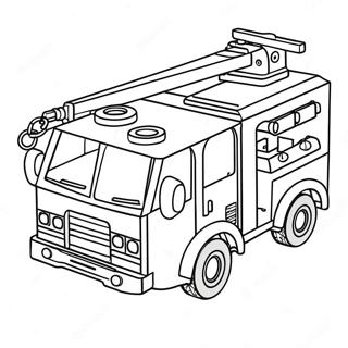 Lego City Fire Truck Coloring Page 13081-10275