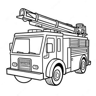 Lego City Fire Truck Coloring Page 13081-10276