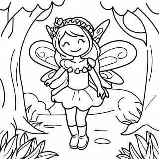 Enchanting Fairy In A Magical Forest Coloring Page 13091-10287