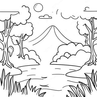 Calming Nature Scene Coloring Page 1311-1050