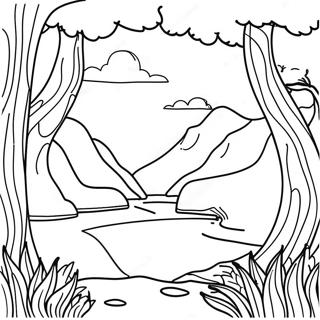 Calming Nature Scene Coloring Page 1311-1052