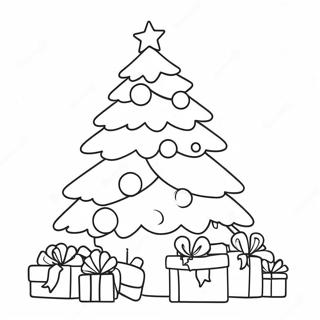 Anime Christmas Tree Coloring Page 13120-10362