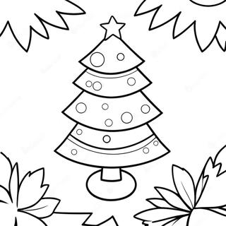 Anime Christmas Tree Coloring Page 13120-10363