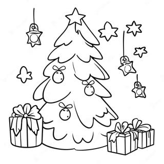 Anime Christmas Tree Coloring Page 13120-10364