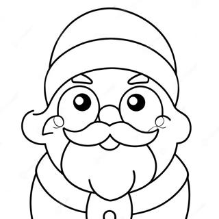 Cute Anime Santa Claus Coloring Page 13121-10319