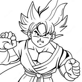 Goku With Energetic Aura Coloring Page 13141-10322