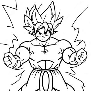 Goku With Energetic Aura Coloring Page 13141-10323