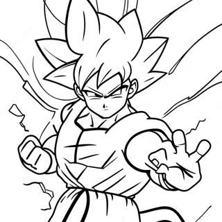 Goku With Energetic Aura Coloring Page 13141-10324