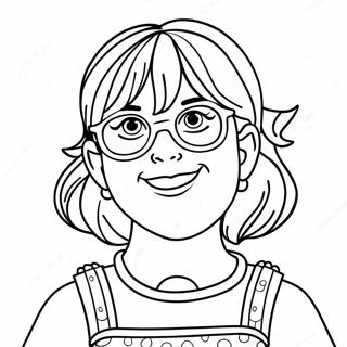 Junie B Jones In Her Colorful Outfit Coloring Page 13181-10358