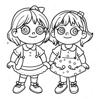 Junie B Jones In Her Colorful Outfit Coloring Page 13181-10360