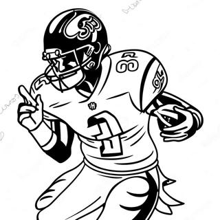 Lamar Jackson Action Pose Coloring Page 13190-10354