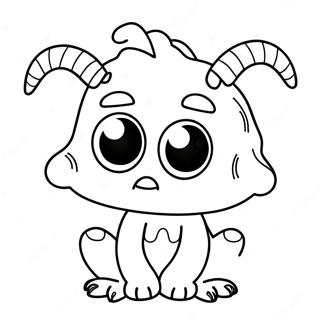 Cute Monster With Big Eyes Coloring Page 131-105